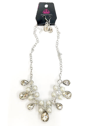 Demurely Debutante White Necklace