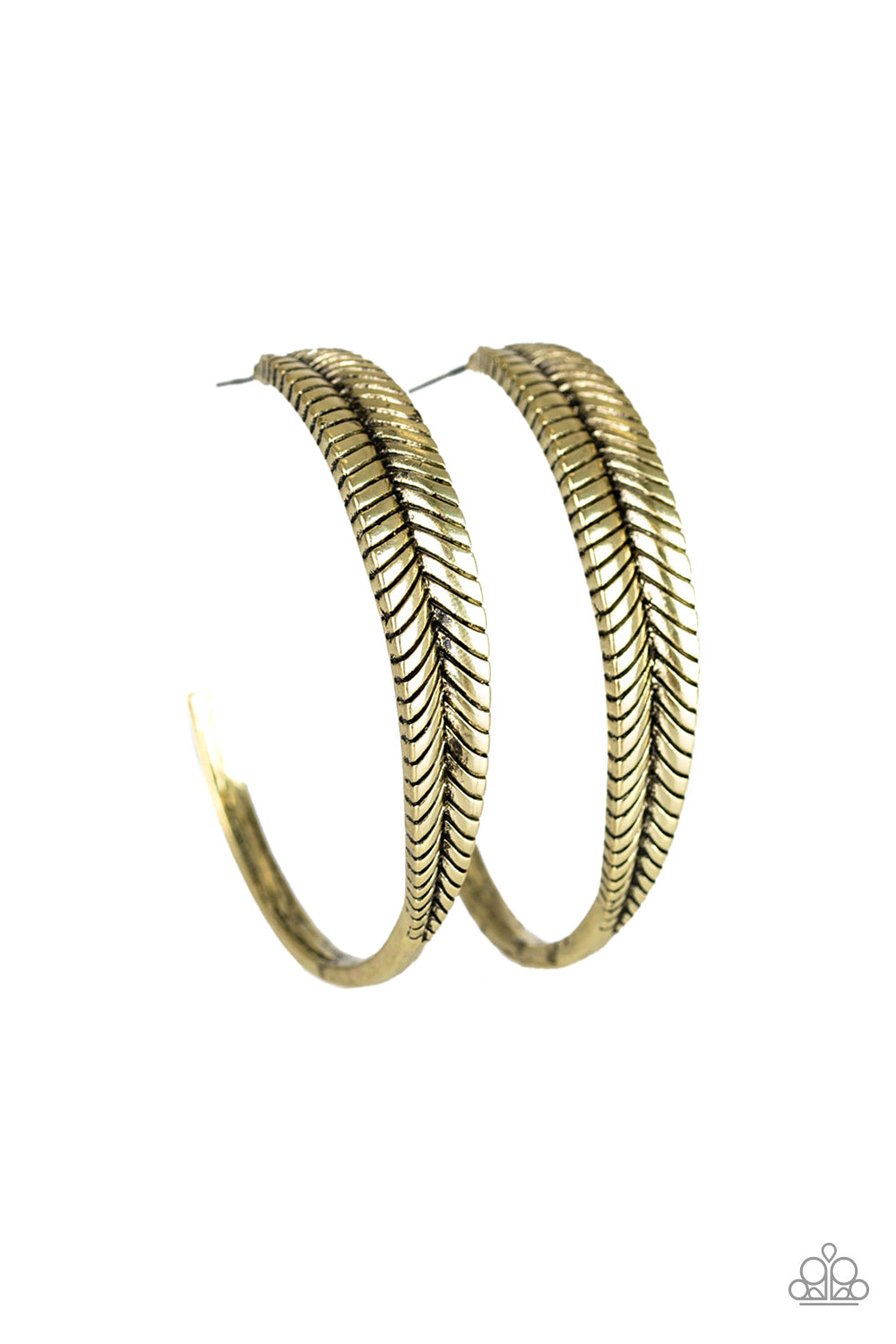 Funky Feathers  Brass Feather Hoop